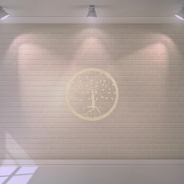 mandala 30 cm arvore raizes mdf 3mm natural