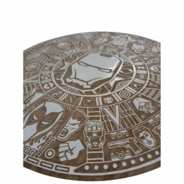 Mandala Homem De Ferro Branco Em Mdf