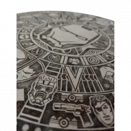 Mandala Homem de Ferro Natural Em Mdf