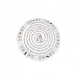 Mandala Orao de So Francisco em MDF 30 cm branco