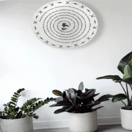 Mandala Orao de So Jorge em MDF 60 cm Branco