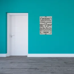 orao ave maria gravada laser tamanho a4 mdf 3mm branco