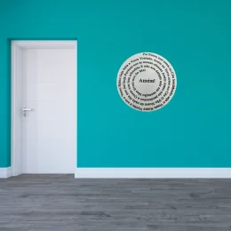 orao pai nosso mandala redondo 30 cm branco