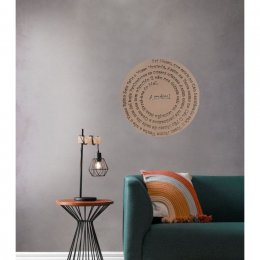 oração pai nosso mandala redondo 30 cm natural