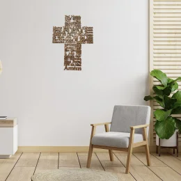 Painel Orao Pai Nosso MDF Cru