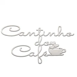 Placa Decorativa caligrafia Cantinho do Caf Trovarelli