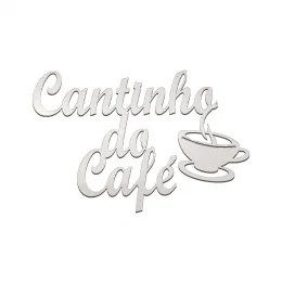 Placa Decorativa Cantinho do Caf Branco Trovarelli
