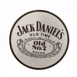 placa decorativa old7 jack daniels em mdf branco