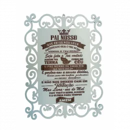 placa pai nosso evangelico cor branco