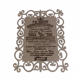 placa pai nosso evangelico cor natural