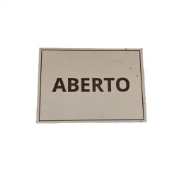 placa sinalizao 1/2 oficio aberto mdf branco
