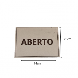 placa sinalização 1/2 oficio aberto mdf branco
