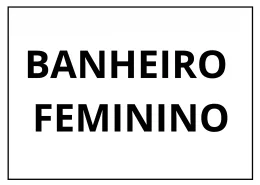 placa sinalizao 1/2 oficio banheiro feminino mdf natural