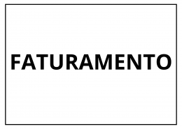 placa sinalização 1/2 oficio faturamento mdf branco