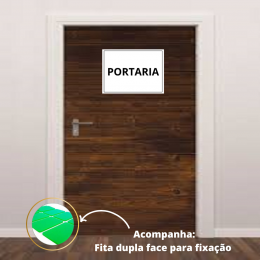 placa sinalização 1/2 oficio portaria mdf natural