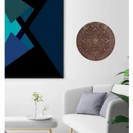 Calendrio Asteca Decorativo Em Mdf 30 cm Natural