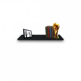 Prateleira Simples 20x20 cm Com Suporte Em Mdf Preto