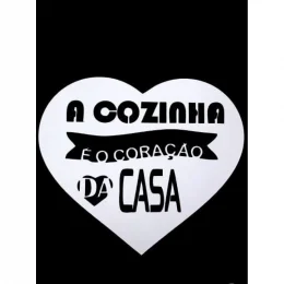 Quadro A Cozinha  O Corao Da Casa Mdf Branco
