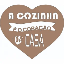 Quadro A Cozinha  O Corao Da Casa Mdf Natural