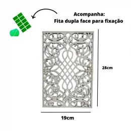 divisor de ambiente em mdf 3mm branco modular 29x19 cm