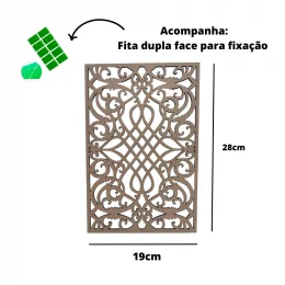 divisor de ambiente em mdf 3mm natural modular 29x19 cm