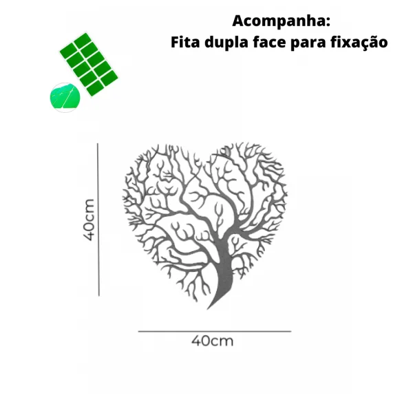 Arvore Corao Em Mdf Natural
