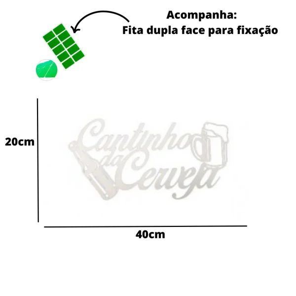 Cantinho da Cerveja Em Mdf Branco