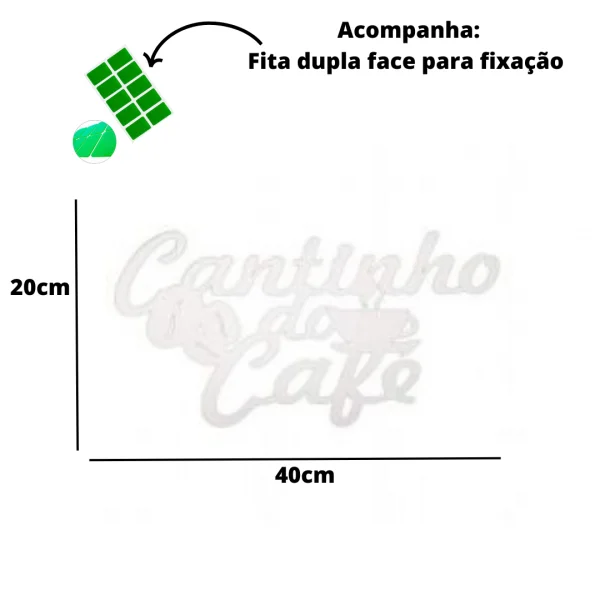 Cantinho do Caf Xicara Em Mdf Natural