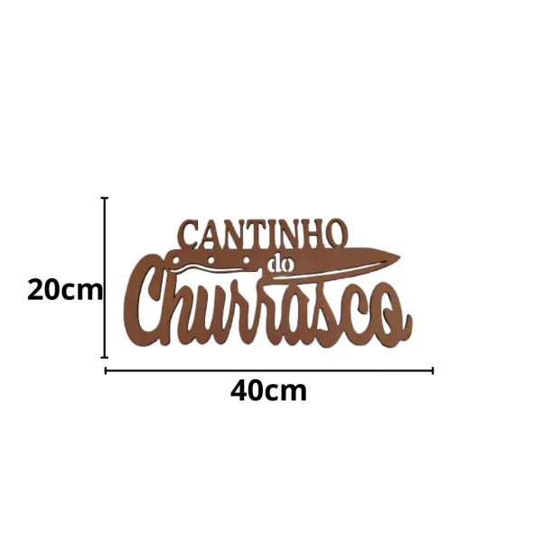 Cantinho do Churrasco em MDF Natural