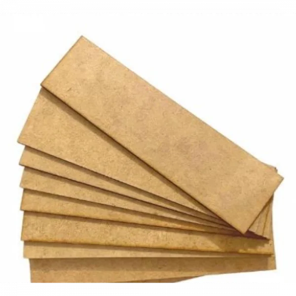 Chapa em MDF retangular 18x5cm 3mm para artesanato c/ 8 pcs