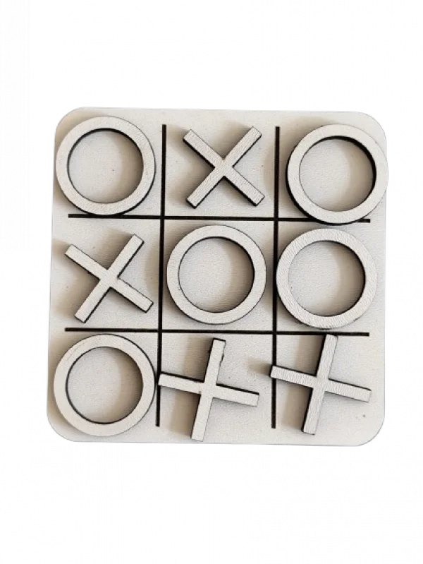 jogo da velha em mdf 3mm branco passa tempo perfeito!!!