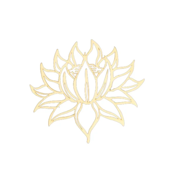 Mandala Flor de Lotus em MDF Branco