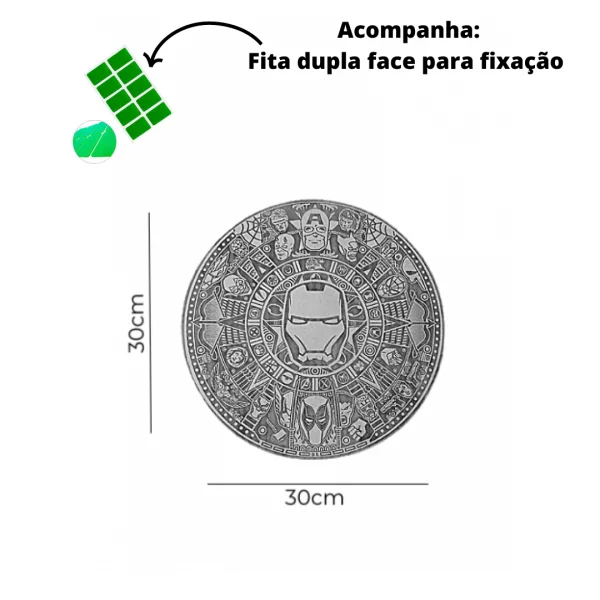 Mandala Homem de Ferro Natural Em Mdf