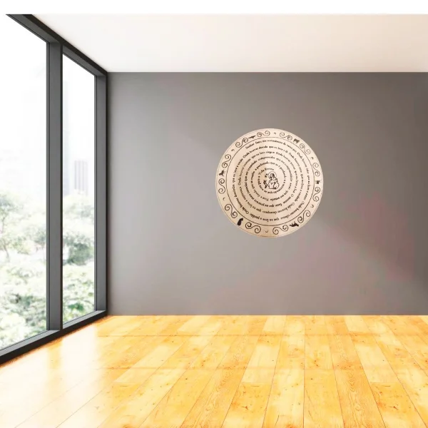 Mandala Orao de So Francisco em MDF 60 cm natural