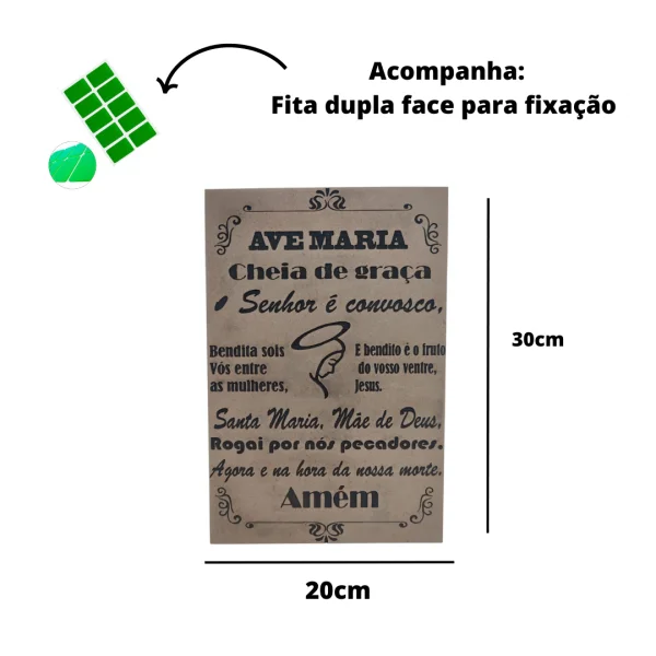 orao ave maria gravada laser tamanho a4 mdf 3mm natural