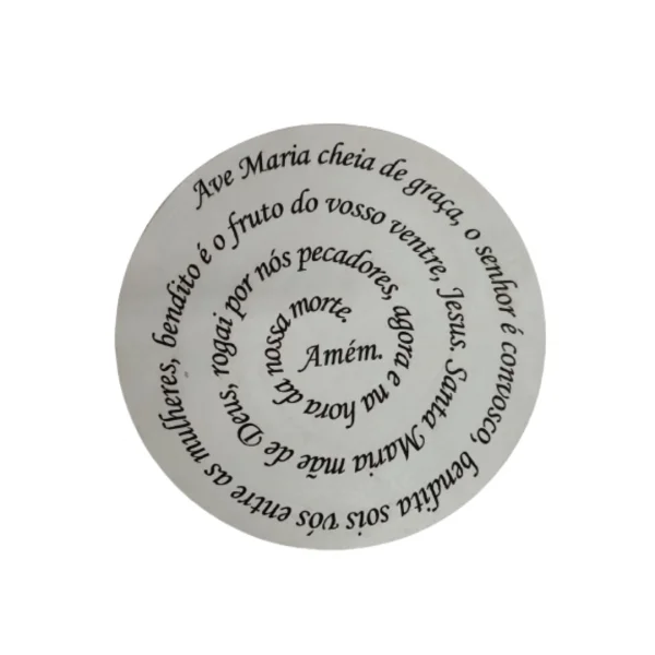 orao ave maria mandala 30 cm gravado mdf 3mm branco