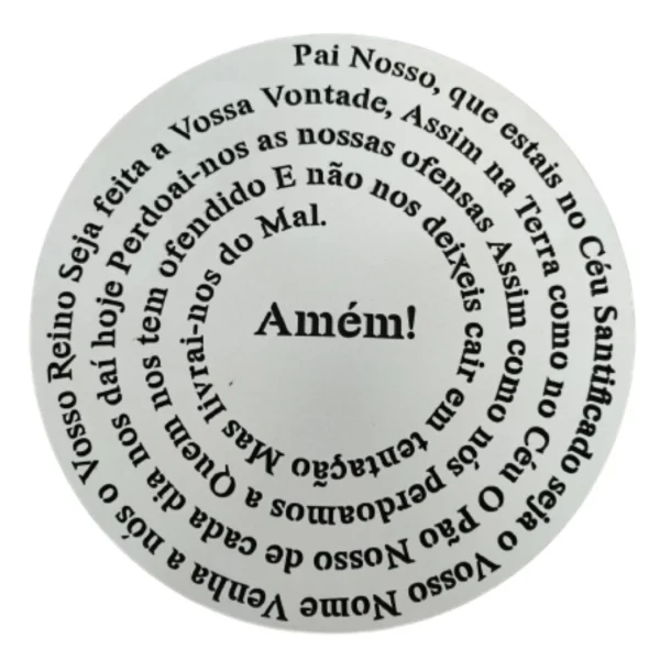 orao pai nosso mandala redondo 30 cm branco