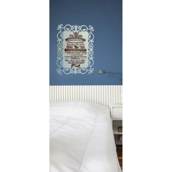 placa pai nosso evangelico cor branco