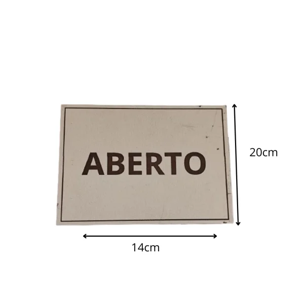 placa sinalizao 1/2 oficio acesso restrito mdf branco