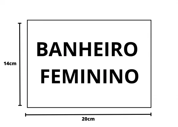 placa sinalizao 1/2 oficio banheiro feminino mdf natural