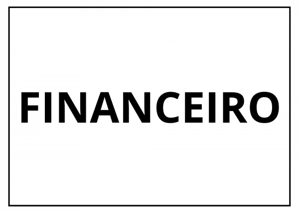placa sinalizao 1/2 oficio financeiro mdf branco