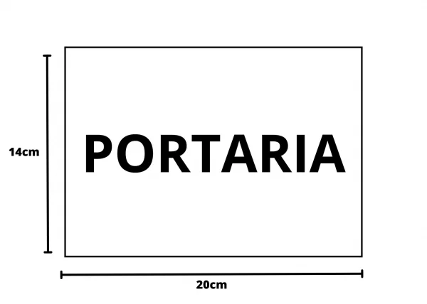 placa sinalizao 1/2 oficio portaria mdf branco
