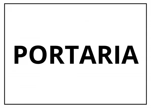 placa sinalizao 1/2 oficio portaria mdf natural