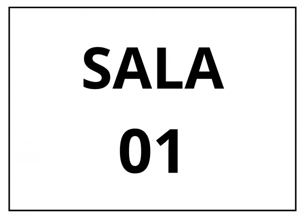 placa sinalizao 1/2 oficio sala 01 mdf natural