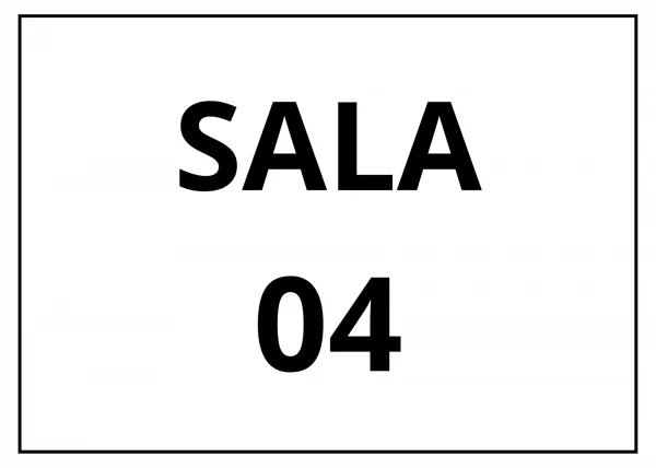 placa sinalizao 1/2 oficio sala 04 mdf natural