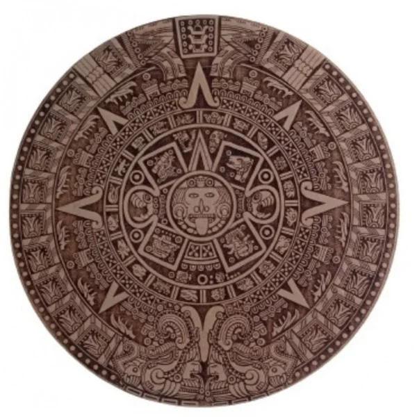 Calendrio Asteca Decorativo Em Mdf 30 cm Natural