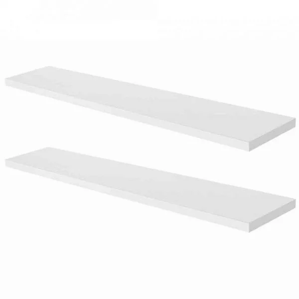 Prateleira Simples Branca 90X20 cm Com Suporte Em Mdf