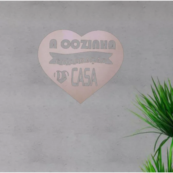 Quadro A Cozinha  O Corao Da Casa Mdf Natural