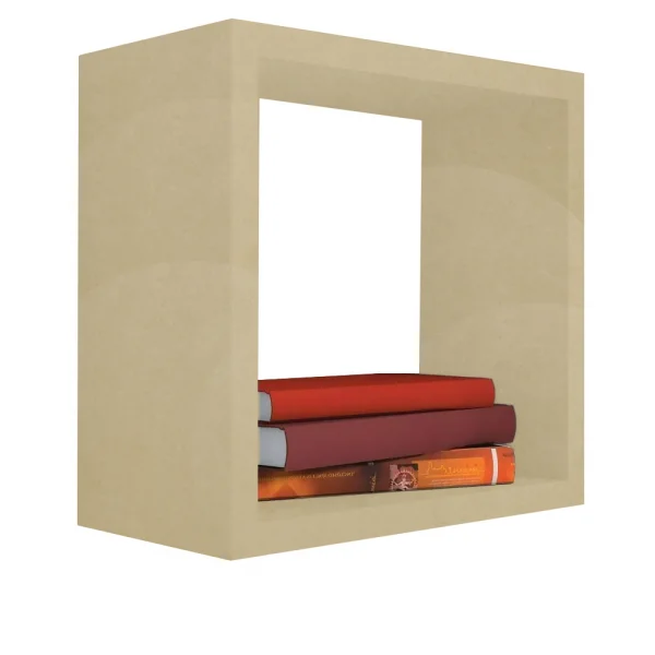 Nicho Decorativo 55x55x15 Cm Em Mdf Natural