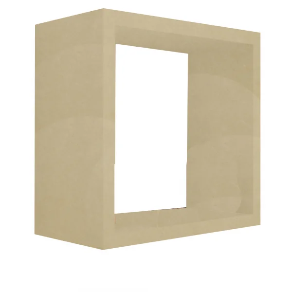 Nicho Decorativo 55x55x15 Cm Em Mdf Natural